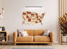 Load image into Gallery viewer, 3D USA Laser Cut Map 3D Map laser cut map us map
