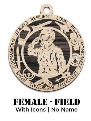 Air Force - Female - Field Uniform - With Icons - Not Personalized Air Force