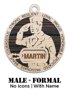 Custom - Air Force - Male - Class A - No Icons - Personalized - Ashby's Crafts and Gifts
