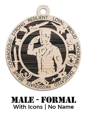 Custom - Air Force - Male - Class A - With Icons - Not Personalized - Ashby's Crafts and Gifts