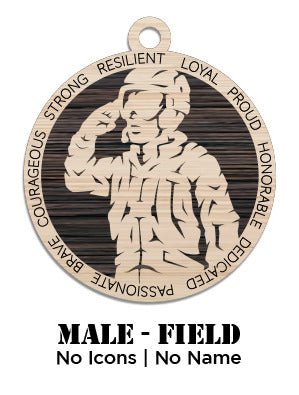 Custom - Air Force - Male - Field Uniform -No Icons - Not Personalized - Ashby's Crafts and Gifts