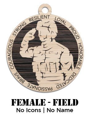 Custom - Army - Female - Field - No Icons - Not Personalized - Ashby's Crafts and Gifts