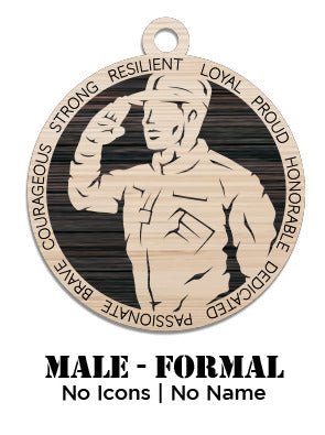 Custom - Army - Male - Class A - No Icons - Not Personalized - Ashby's Crafts and Gifts