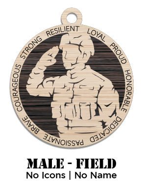 Custom - Army - Male - Field - No Icons - Not Personalized - Ashby's Crafts and Gifts