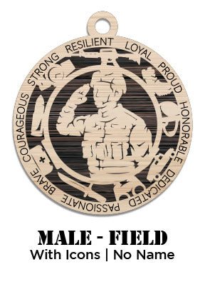 Custom - Army - Male - Field - With Icons - Not Personalized - Ashby's Crafts and Gifts