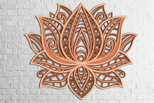 Load image into Gallery viewer, Lotus Flower #2 Multi Layer Mandala Wall Art
