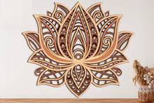 Load image into Gallery viewer, Lotus Flower #2 Multi Layer Mandala Wall Art

