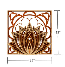 Load image into Gallery viewer, Lotus Flower Multi Layer Mandala Table Top/Wall Art
