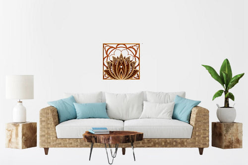 Lotus Flower Multi Layer Mandala Table Top/Wall Art