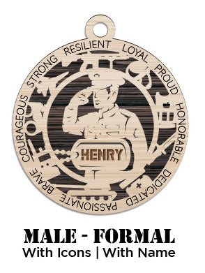 Marines - Male - Class A - With Icons - Personalized