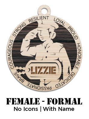 Navy - Female - Class A - No Icons - Personalized