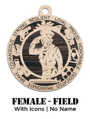 Navy - Female - Field With Icons - Not Personalized