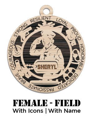 Navy - Female - Field With Icons - Personalized