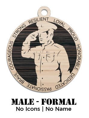 Navy - Male - Class A - No Icons - Not Personalized