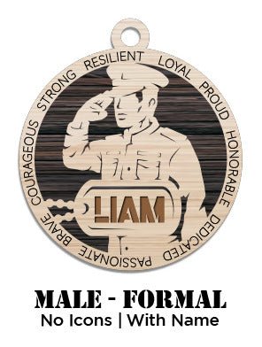 Navy - Male - Class A - No Icons - Personalized