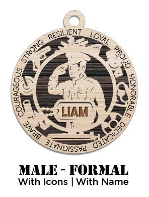 Navy - Male - Class A - With Icons - Personalized