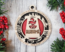 Load image into Gallery viewer, United States Christmas Ornaments christmas ornaments custom ornaments state ornament Alabama
