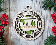 Load image into Gallery viewer, United States Christmas Ornaments christmas ornaments custom ornaments state ornament Washington
