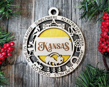 Load image into Gallery viewer, United States Christmas Ornaments christmas ornaments custom ornaments state ornament Kansas
