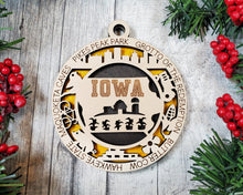 Load image into Gallery viewer, United States Christmas Ornaments christmas ornaments custom ornaments state ornament Iowa
