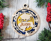 Load image into Gallery viewer, United States Christmas Ornaments christmas ornaments custom ornaments state ornament Alaska
