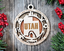 Load image into Gallery viewer, United States Christmas Ornaments christmas ornaments custom ornaments state ornament Utah
