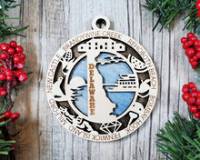 Load image into Gallery viewer, United States Christmas Ornaments christmas ornaments custom ornaments state ornament Delaware
