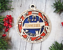Load image into Gallery viewer, United States Christmas Ornaments christmas ornaments custom ornaments state ornament Tennessee
