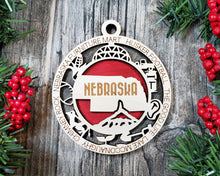 Load image into Gallery viewer, United States Christmas Ornaments christmas ornaments custom ornaments state ornament Nebraska
