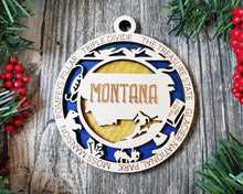 Load image into Gallery viewer, United States Christmas Ornaments christmas ornaments custom ornaments state ornament Montana
