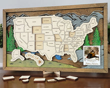 Load image into Gallery viewer, United States Travel Map - Laser Cut and Hand Finished
