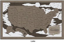 Load image into Gallery viewer, United States Travel Map - Laser Cut and Hand Finished
