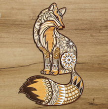 Load image into Gallery viewer, Fox Multi Layer Mandala Style Wall Art
